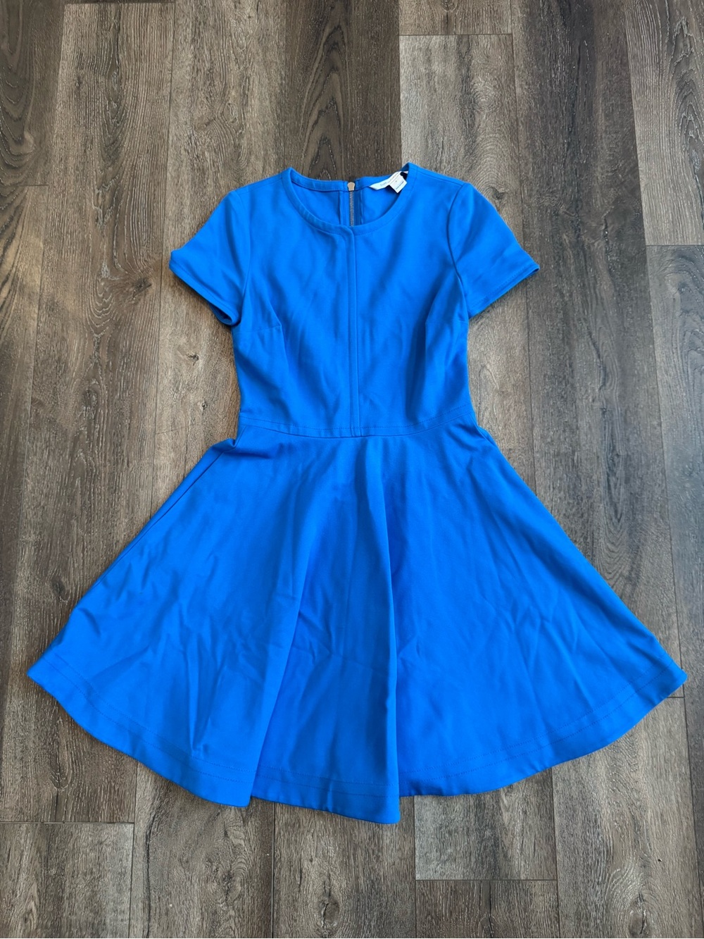 Diane Von Furstenberg Women’s Royal Blue Short-Sleeve Flared Dress Size 4